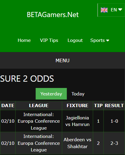 vip bet won ticket